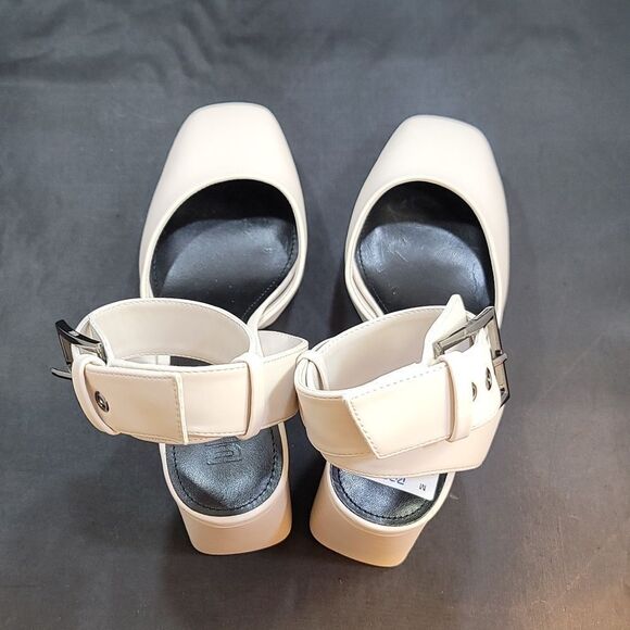 BRAND NEW DKNY BRIELLA LEATHER PLATFORM ANKLE WRAP PUMPS - Picture 6 of 16